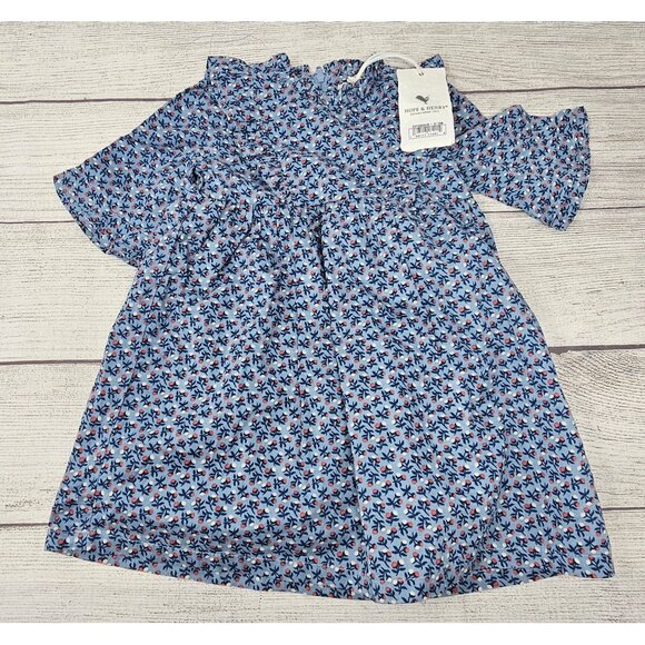 NWT Hope & Henry Ruffle Trim Dress Organic‎ Cotton Girls SIze 6-12 months - Picture 7 of 12